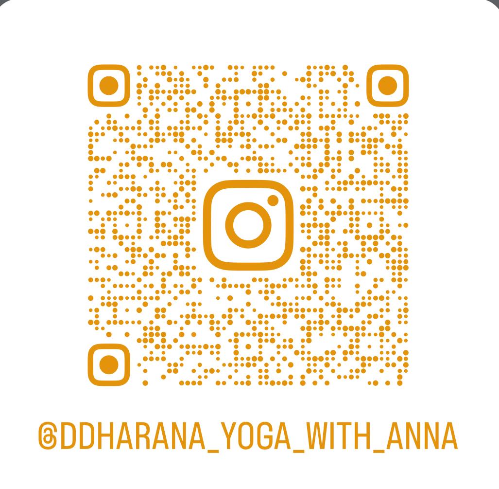 Scan QR code to follow Dharana Yoga on Instagram